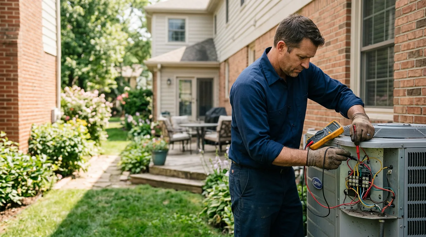 HVAC technician working near Zumbro Falls, MN